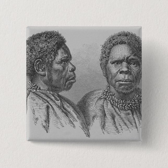 Truganina, the last Tasmanian woman 15 Cm Square Badge (Front)