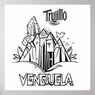 Trujillo Venezuela artistic design   Virgen Paz Poster
