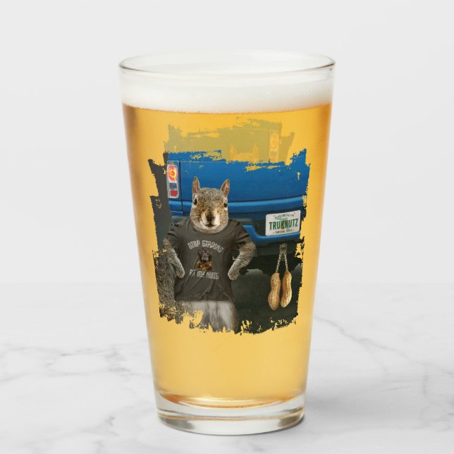 Truk Nutz - funny squirrel truck nuts Glass (Front Filled)
