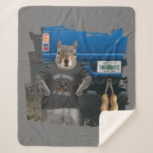 Truk Nutz - funny squirrel truck nuts Sherpa Blanket