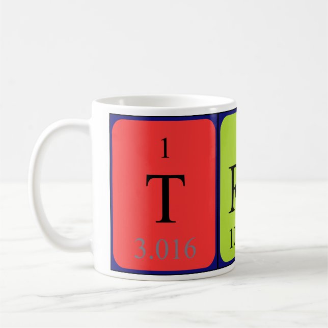 Trula periodic table name mug (Left)