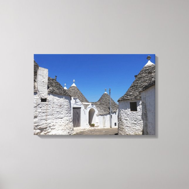 Trulli houses in Alberobello, Puglia canvas print (Front)