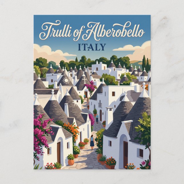 Trulli of Alberobello Italy Postcard (Front)