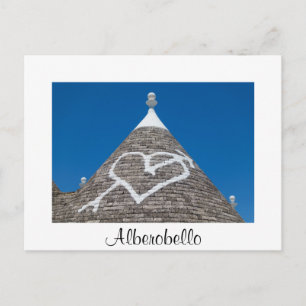 Trulli roof detail in Alberobello postcard
