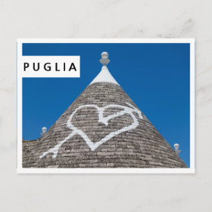 Trulli roof detail in Puglia white edge postcard