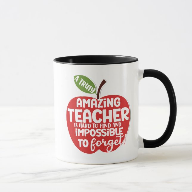 truly amazing Teacher Thank you apple gift coffee Mug (Right)