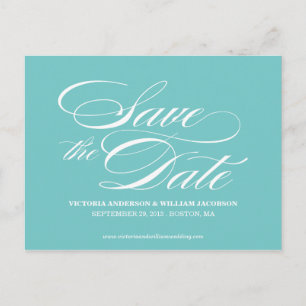TRULY ELEGANT   SAVE THE DATE ANNOUNCEMENT POSTCARD