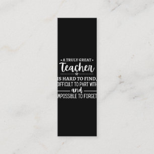 Truly Great Teacher Loyalty Card