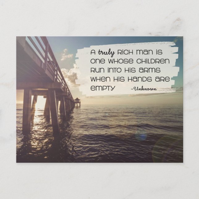 Truly Rich Man Postcard (Front)