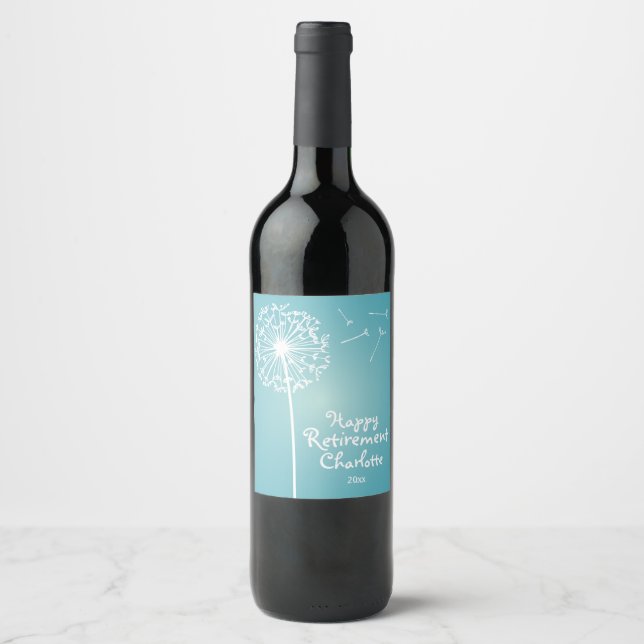 Truly Teal Dandelion, Party Wine Label (Front)