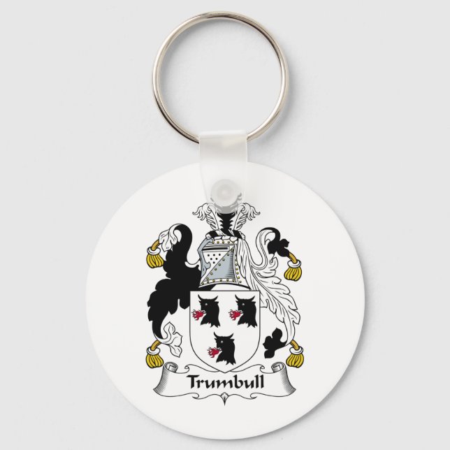 Trumbull Family Crest Key Ring (Front)