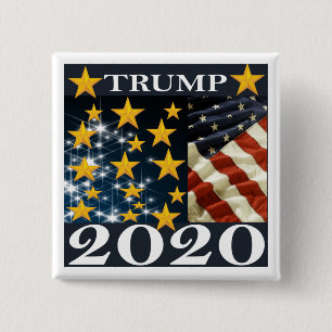 TRUMP 2020 15 CM SQUARE BADGE