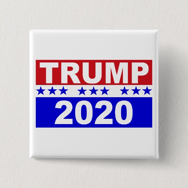 Trump 2020 15 cm square badge (Front)