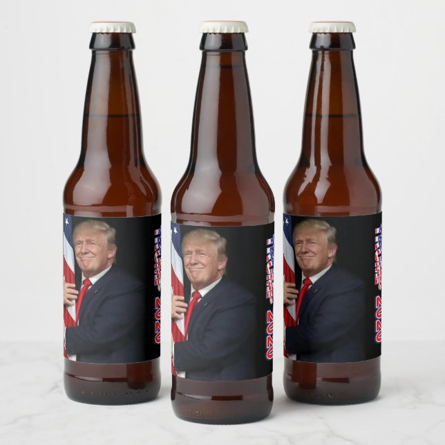 Trump 2020 - 4 More Years Beer Bottle Label (Bottles)
