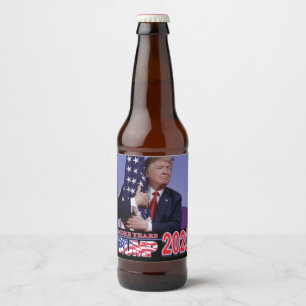 Trump 2020 - 4 more years beer bottle label