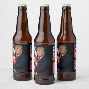 Trump 2020 4 More Years Beer Bottle Label