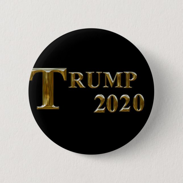 Trump 2020 6 cm round badge (Front)