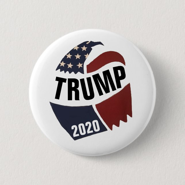 Trump 2020 6 cm round badge (Front)