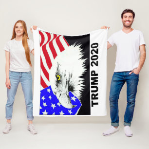 Trump 2020 American Eagle Donald Trump Fleece Blanket
