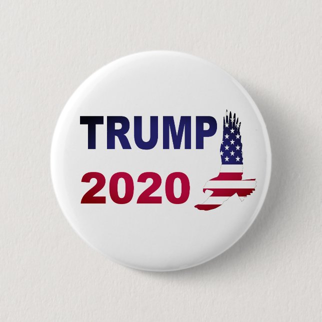 Trump 2020 American Eagle political button (Front)