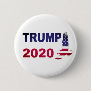 Trump 2020 American Eagle political button
