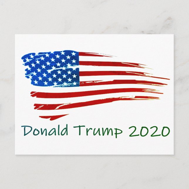 Trump 2020 American Flag Postcard (Front)