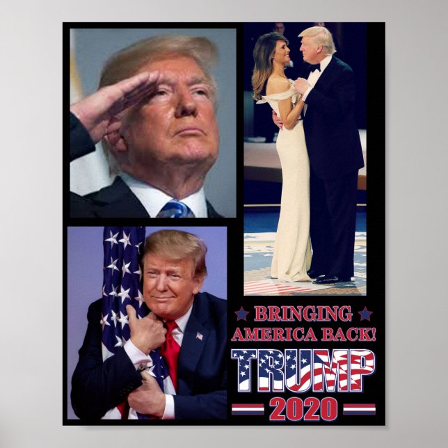 Trump 2020 Bringing America Back Poster (Front)