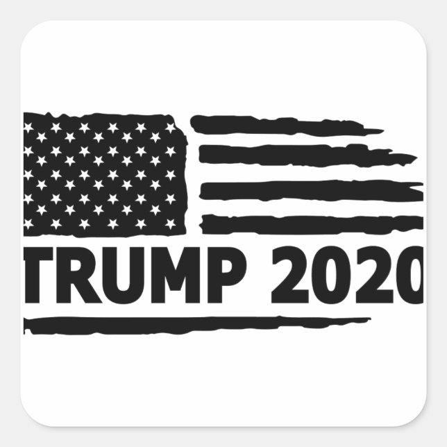 Trump 2020 Flag Square Sticker (Front)