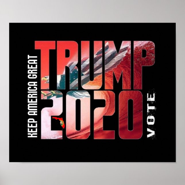Trump 2020 Florida Red Wave poster (Front)