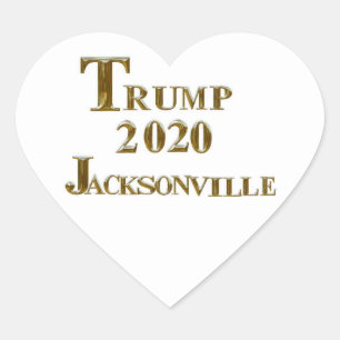 TRUMP 2020 JACKSONVILLE HEART STICKER