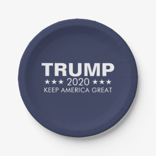 Trump 2020 Keep America Great Paper Plate