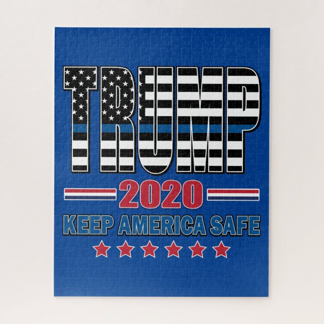 Trump 2020 Keep America Safe Jigsaw Puzzle (Vertical)