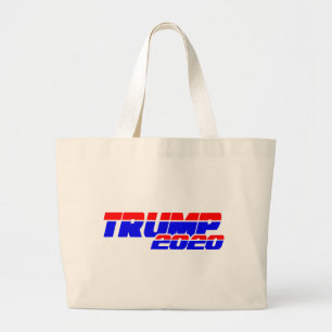 TRUMP 2020 - LET'S MAKE AMERICA EVEN GREATER! LARGE TOTE BAG