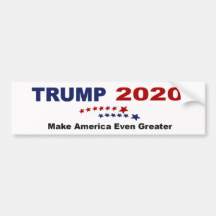 TRUMP 2020 Make America Even Greater Bumper Sticker