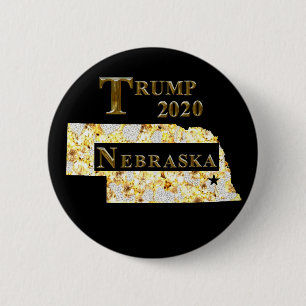 TRUMP 2020 NEBRASKA 6 CM ROUND BADGE
