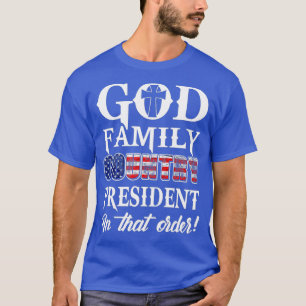 Trump 2020 Pro Life God Family Country USA MAGA T-Shirt