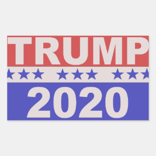 Trump 2020 rectangular sticker