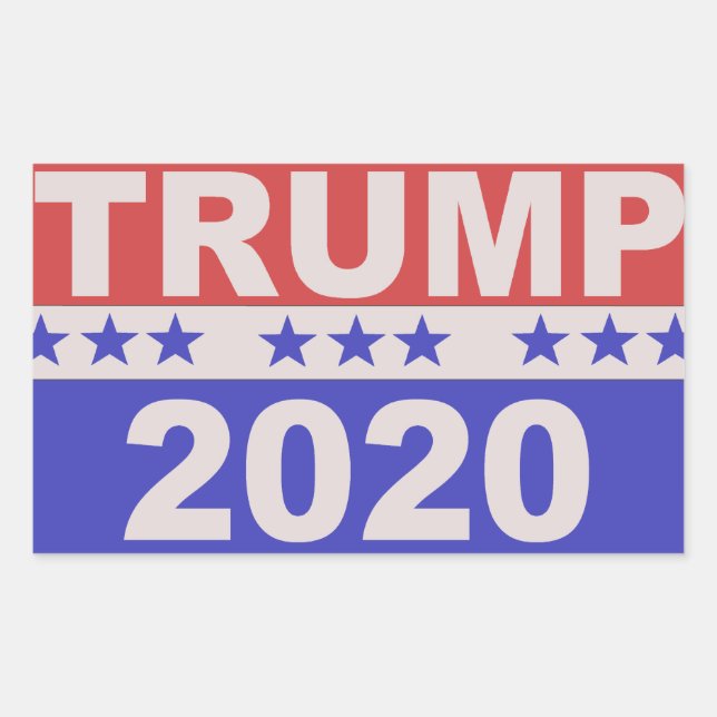 Trump 2020 rectangular sticker (Front)