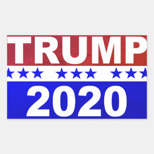 Trump 2020 rectangular sticker