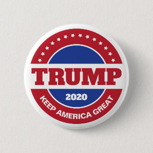 Trump 2020 Red White and Blue 6 Cm Round Badge