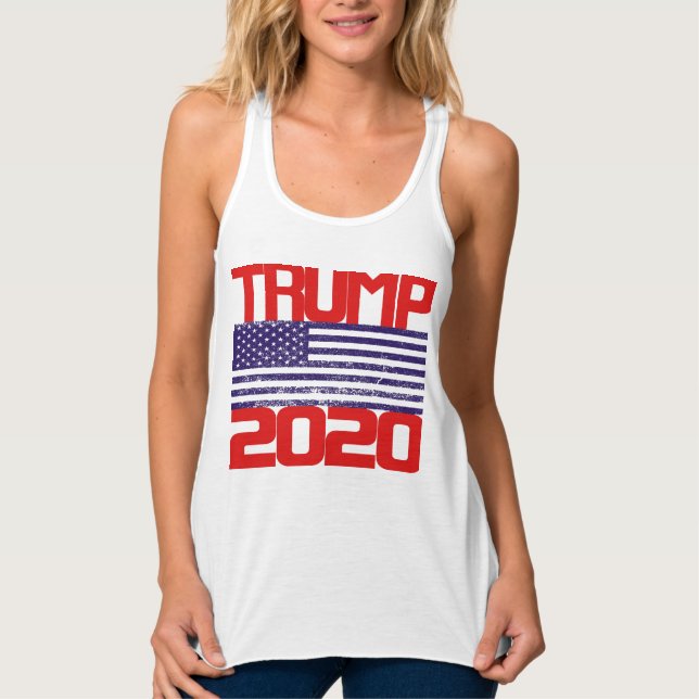 Trump 2020 Red White and Blue Singlet (Front)