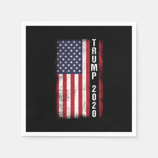 Trump 2020 USA Flag My President Gift Napkin (Front)