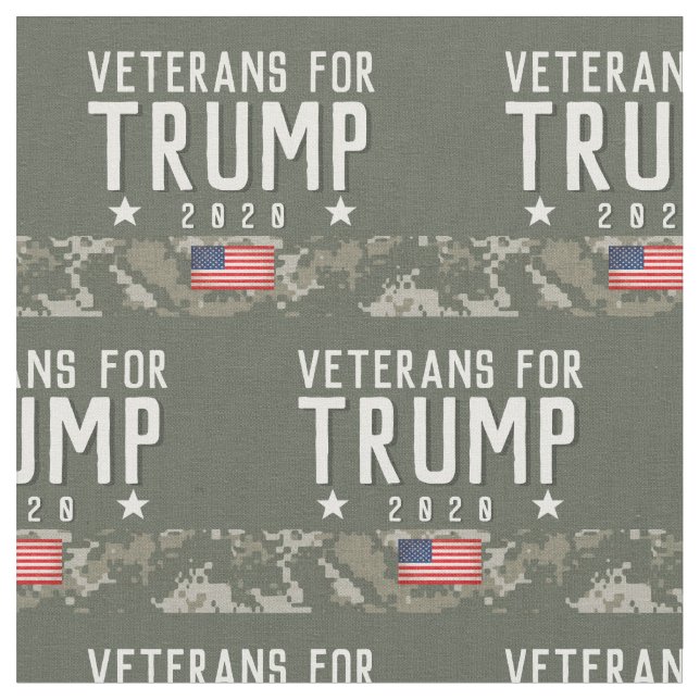 Trump 2020 Veterans for Trump Camo Fabric (Close Up)
