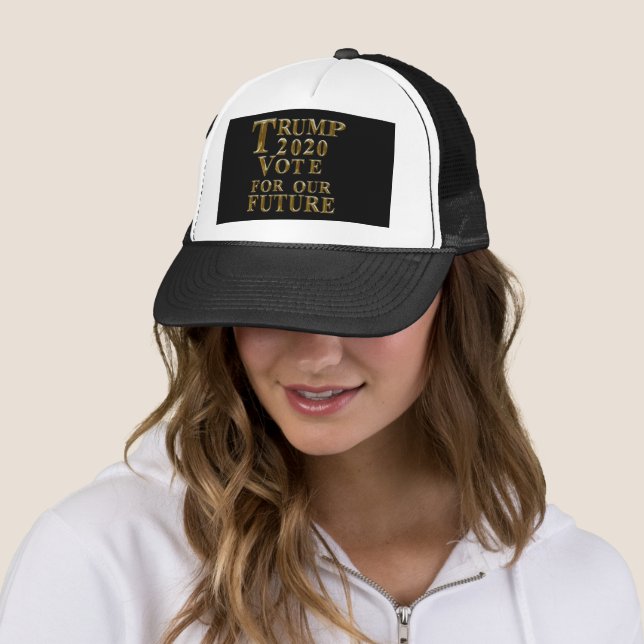 TRUMP 2020 VOTE FOR OUR FUTURE TRUCKER HAT (In Situ)