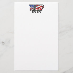 Trump 2020 Waving Flag Stationery