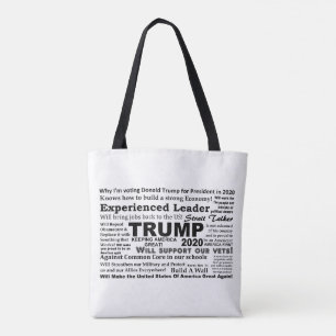 Trump 2020 Why I'm Voting for Trump 2020 Tote Bag