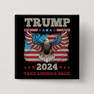 Trump 2024 15 cm square badge