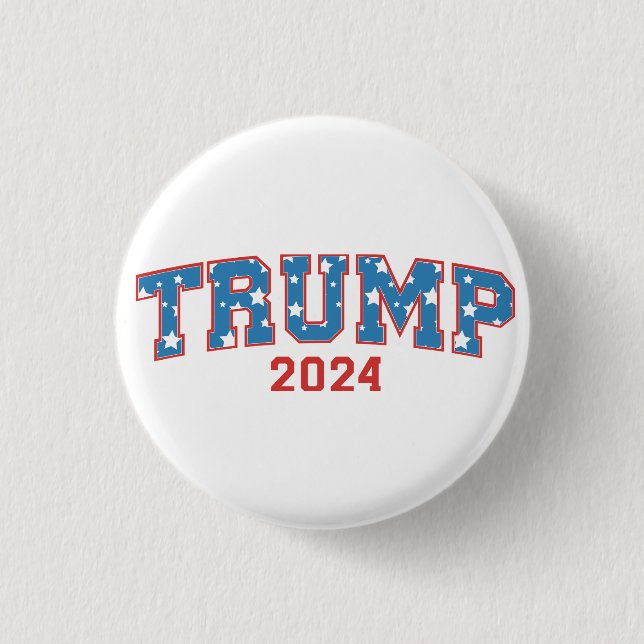 Trump 2024  3 cm round badge (Front)