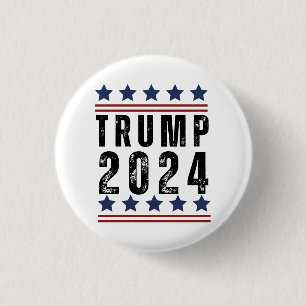 Trump 2024 3 cm round badge