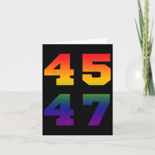 Trump 2024 45 47 Lgbt Pride Flag Rainbow 45 47 Card